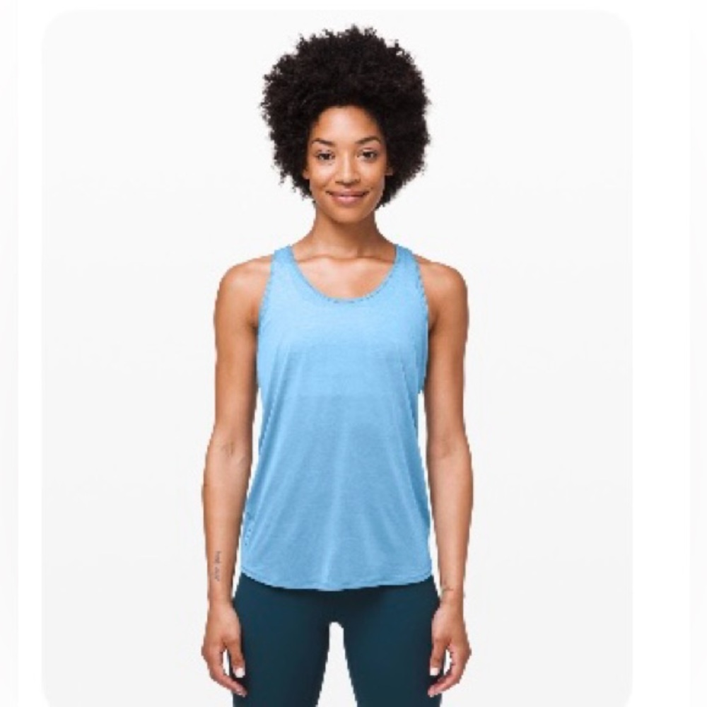 Lululemon Essential Tank - Light Blue (Aqua Smoke) - Size 12